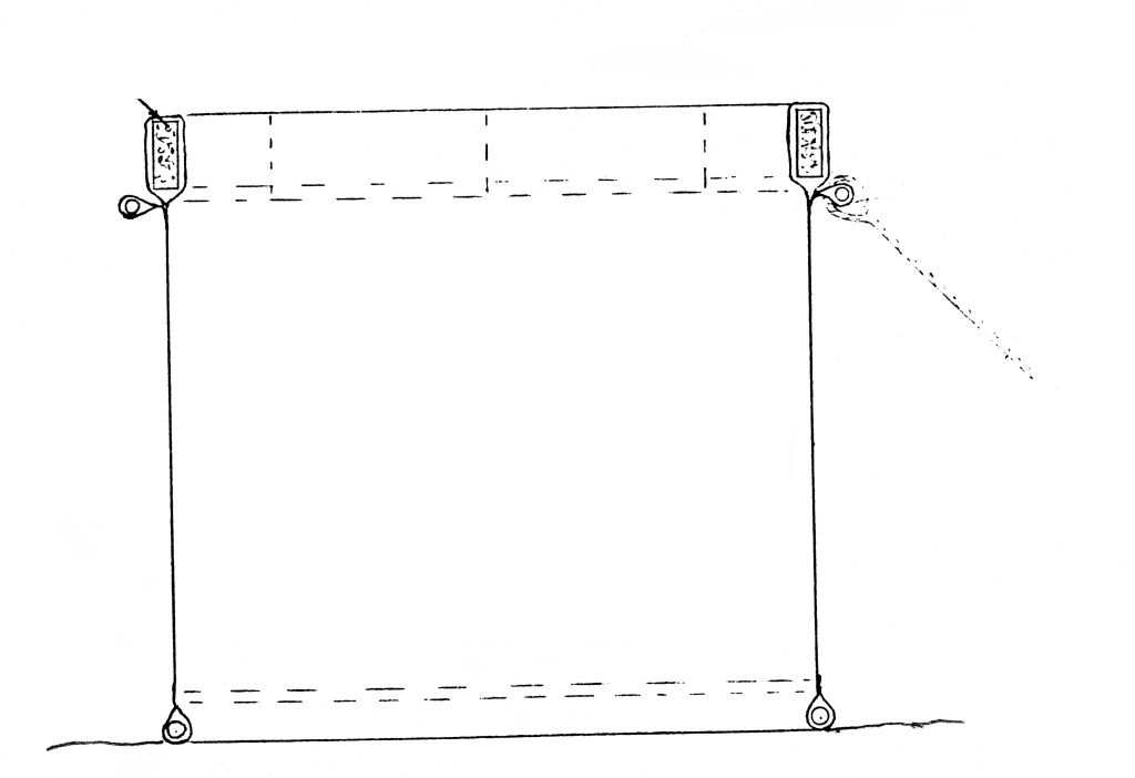 Vertical design drawing of Limno Corral for aquatic research